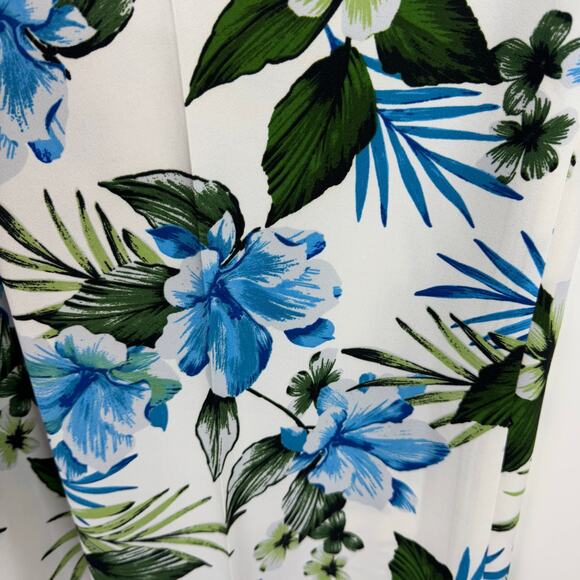 Banana Republic Womens High Rise Wide Leg‎ Floral Pants Sz 8 Tropical Vacation - Picture 6 of 16